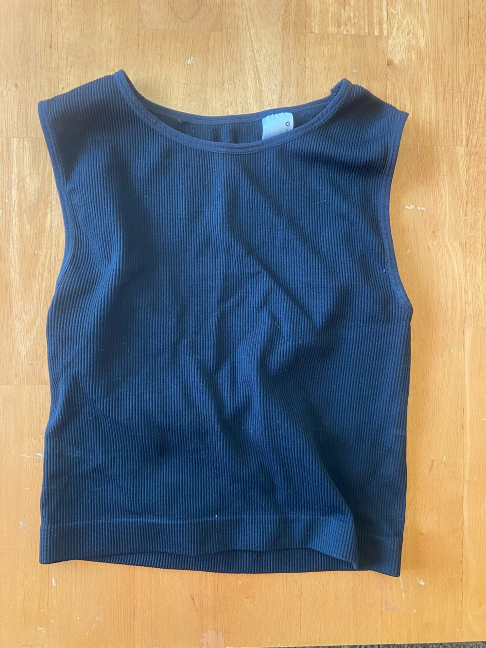 a new day Navy Ribbed Kids Tank Top
